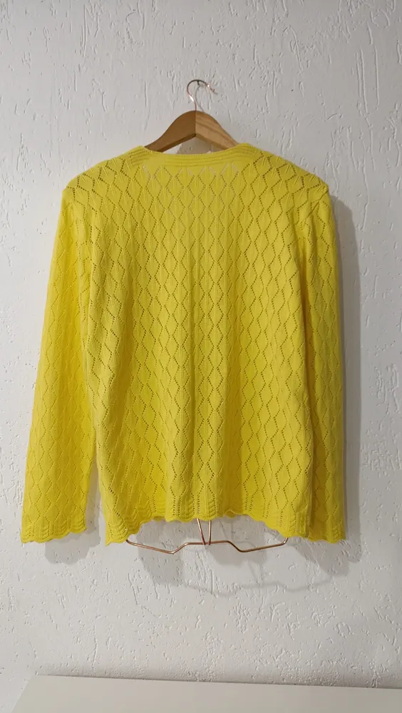 Cardigan tricot amarelo G