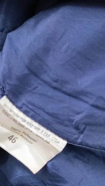 Vestido alfaiataria vintage CGC azul Tam 44 Max Marie