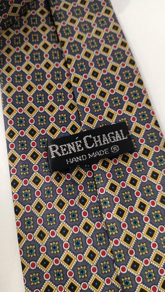 Gravata Vintage René Chagal em Seda