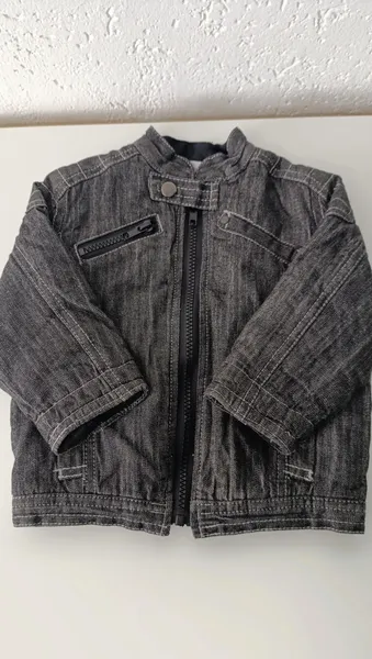 Jaqueta jeans preta GG (9 a 12 meses) Baby Way