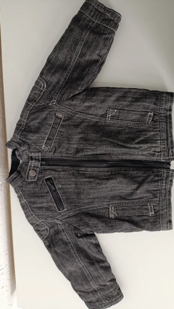Jaqueta jeans preta GG (9 a 12 meses) Baby Way