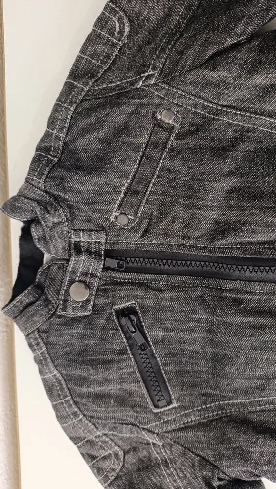 Jaqueta jeans preta GG (9 a 12 meses) Baby Way