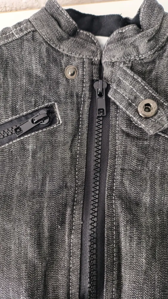 Jaqueta jeans preta GG (9 a 12 meses) Baby Way