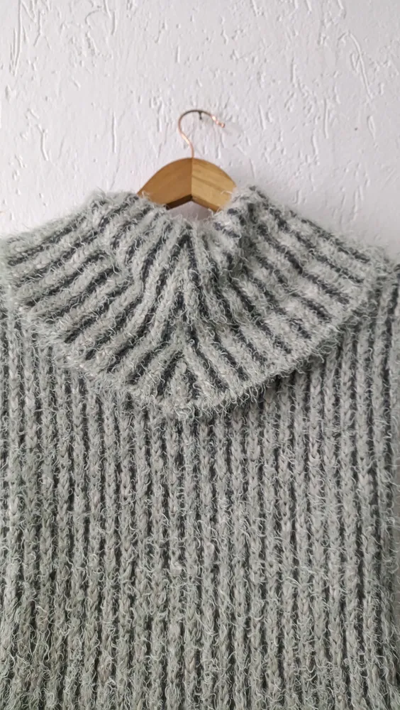 Colete tricot felpudo gola bobaTam M Modelan