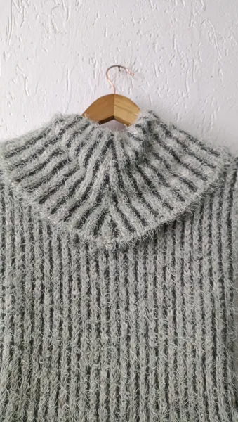 Colete tricot felpudo gola bobaTam M Modelan