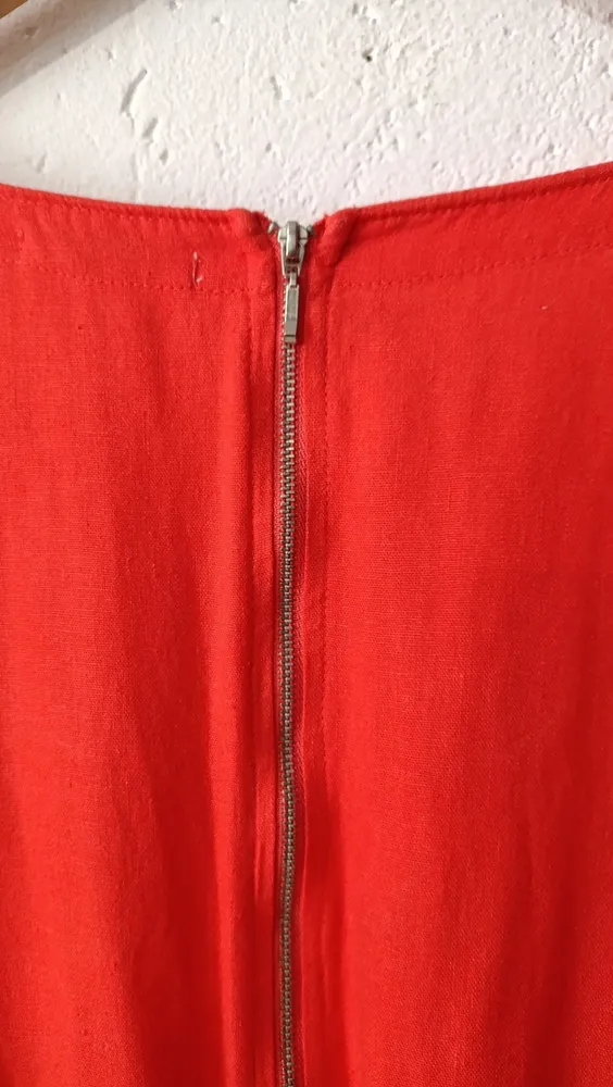 Vestido longo laranja viscolinho G Talita Kume