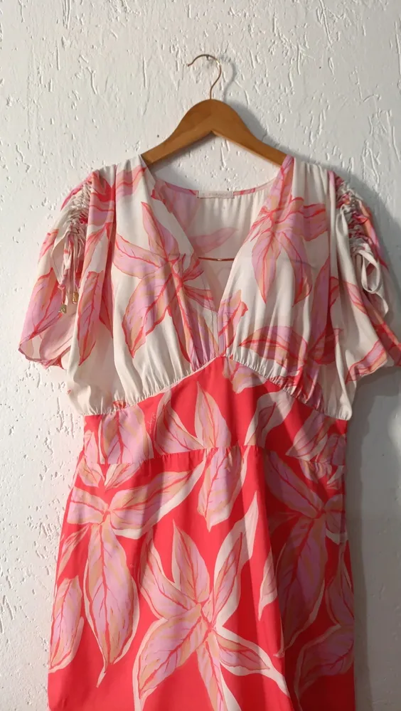 Vestido longo tropical Tam 44 Elegance