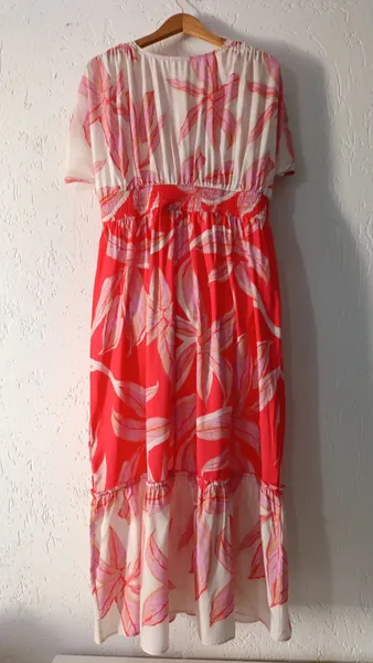 Vestido longo tropical Tam 44 Elegance