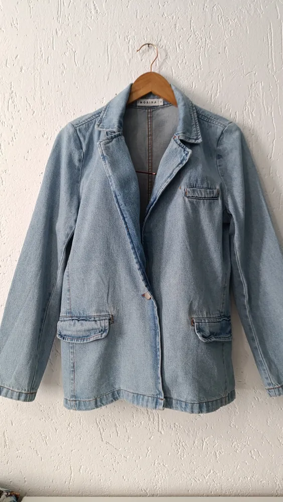 Blazer jeans alongado M Morina