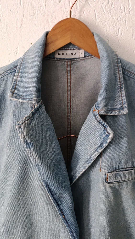 Blazer jeans alongado M Morina
