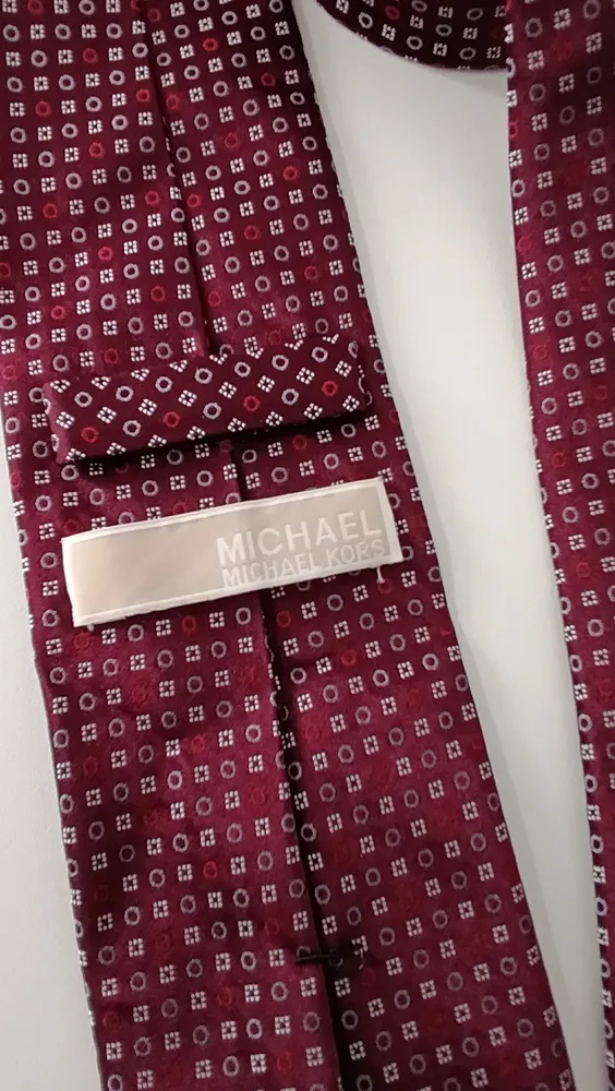 Gravata seda vinho Michael Kors