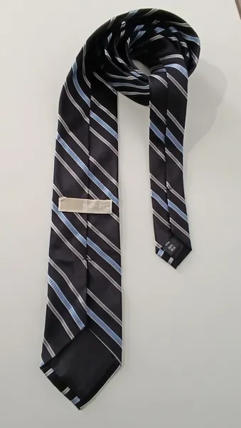 Gravata seda azul Michael Kors