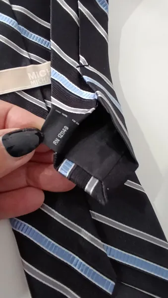 Gravata seda azul Michael Kors