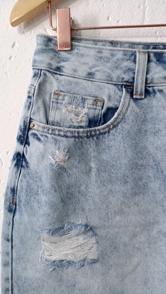 Saia jeans cintura alta Destroyer 38 You Com