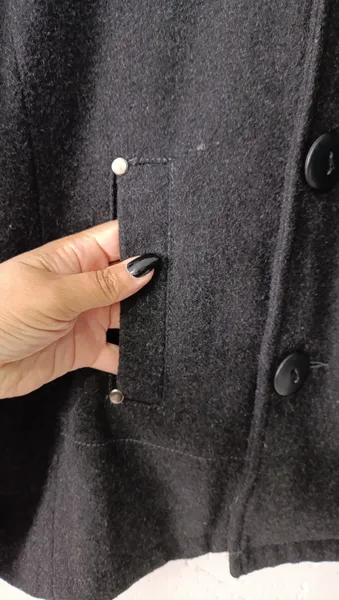 Casaco lã pea coat chumbo masculino GG TNG