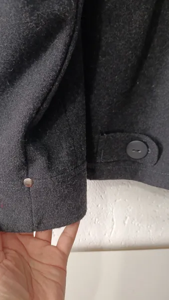 Casaco lã pea coat chumbo masculino GG TNG