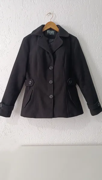 Casaco feminino lã batida preto M Twix