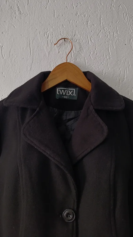 Casaco feminino lã batida preto M Twix