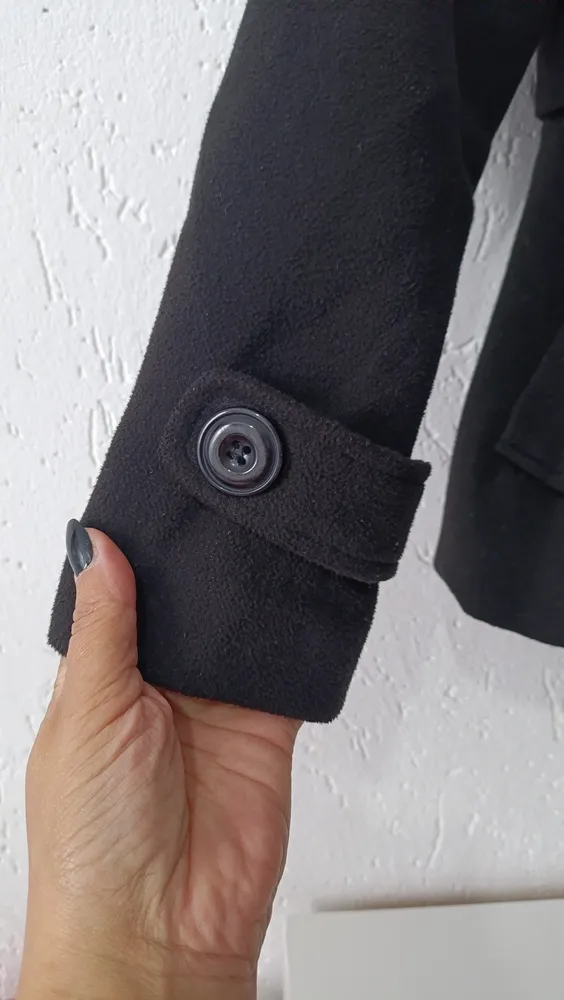 Casaco feminino lã batida preto M Twix