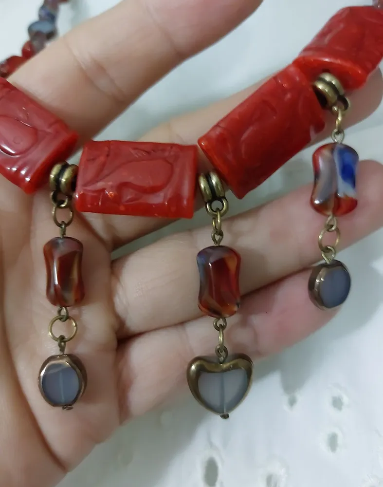 Conjunto Colar e pulseira estilo Retrô