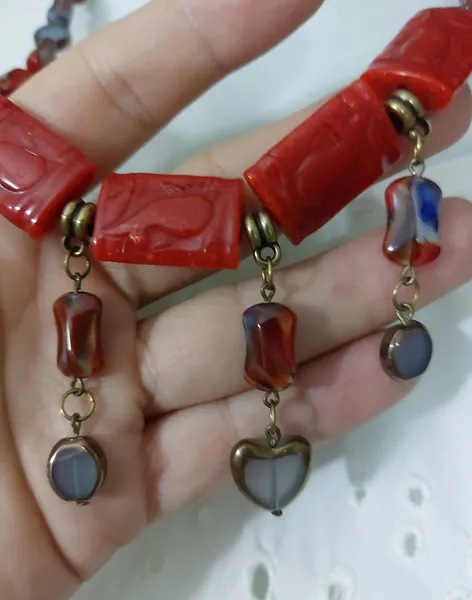 Conjunto Colar e pulseira estilo Retrô