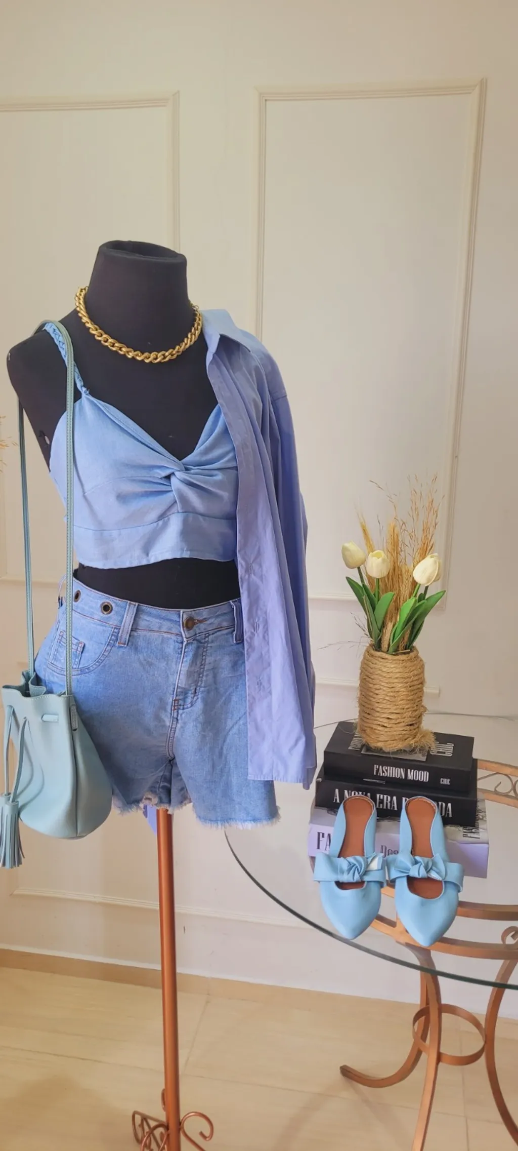 combo duas pecas  top + shortinho