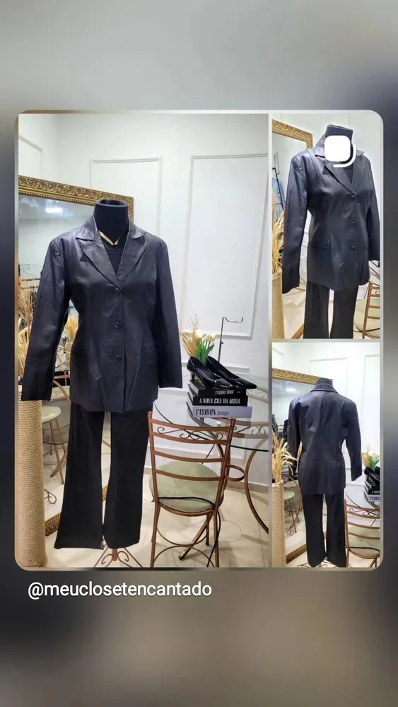 Blazer couro legítimo