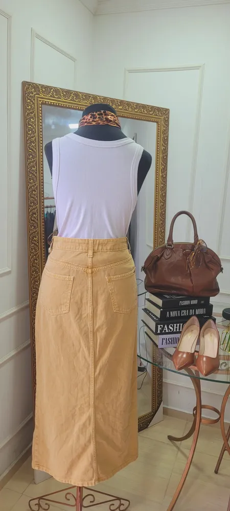 Saia Jeans Caramelo
