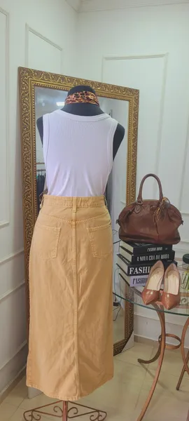 Saia Jeans Caramelo
