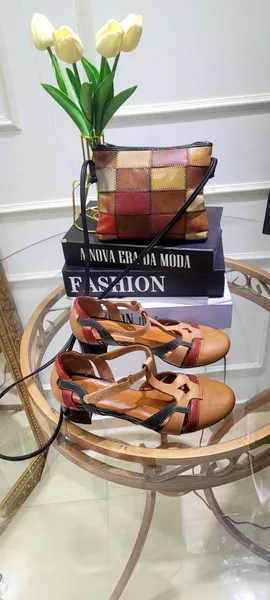 bolsa e sapato couro Legitimo