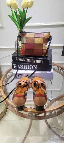bolsa e sapato couro Legitimo