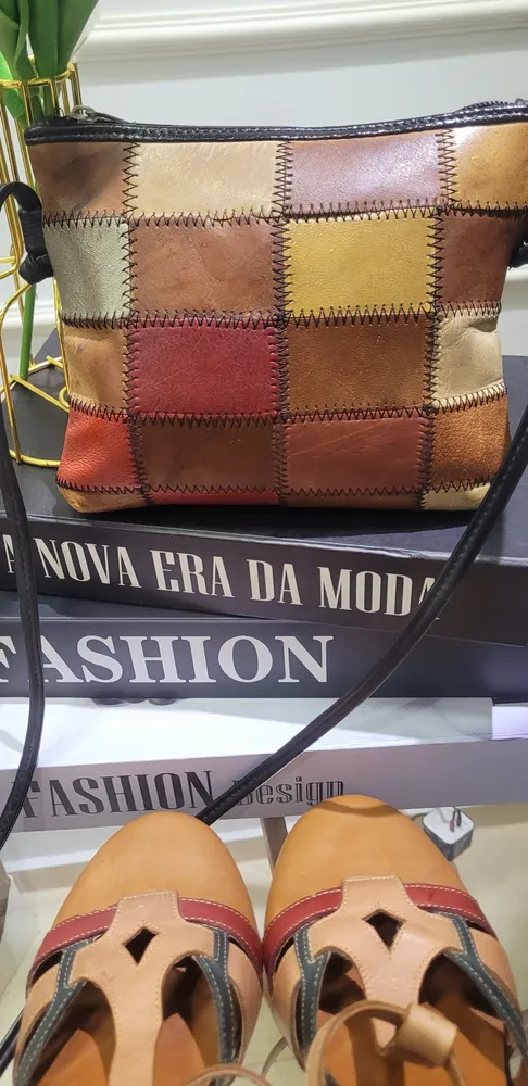 bolsa e sapato couro Legitimo