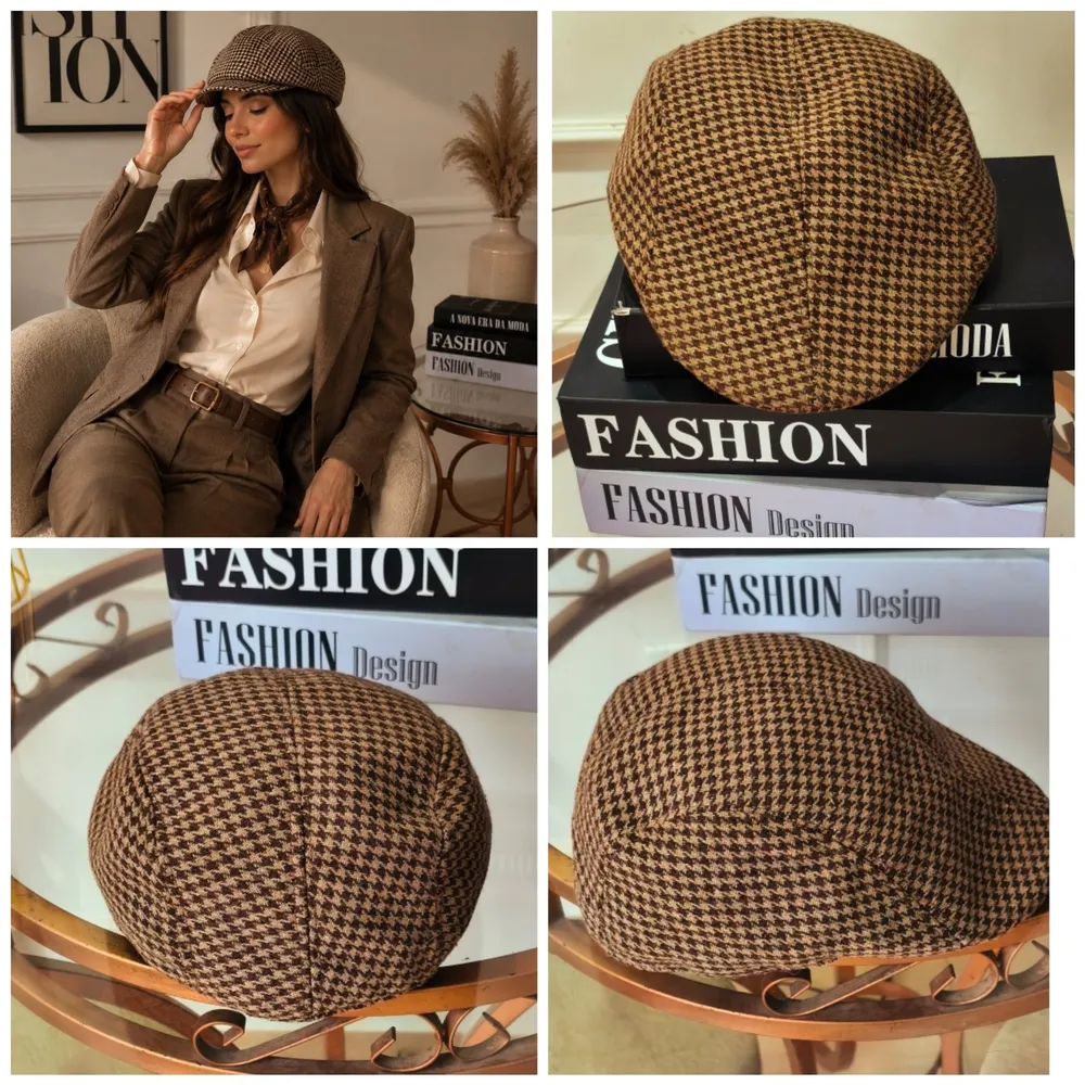 Boina Vintage pied-de-Poule