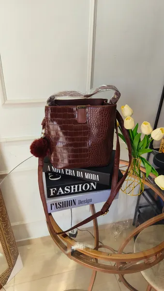 Bolsa Croco marrom