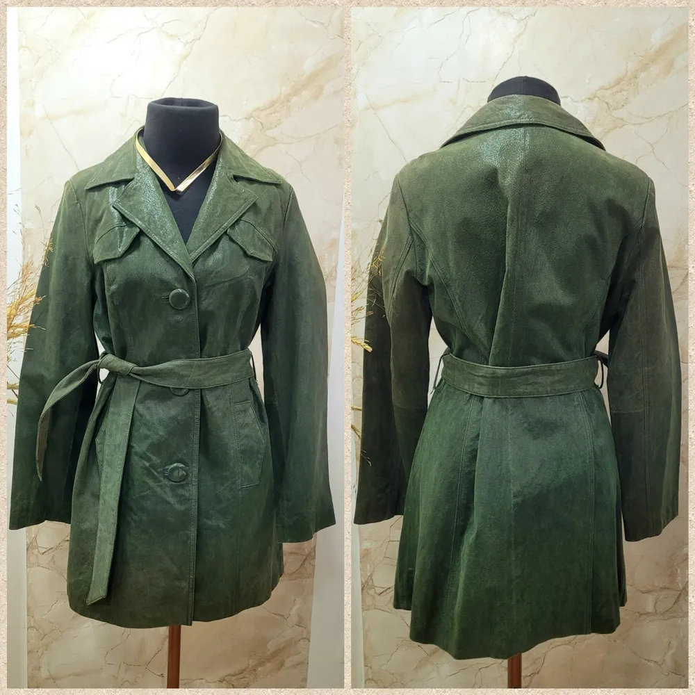 Casaco  Vintage couro Legítimo verde