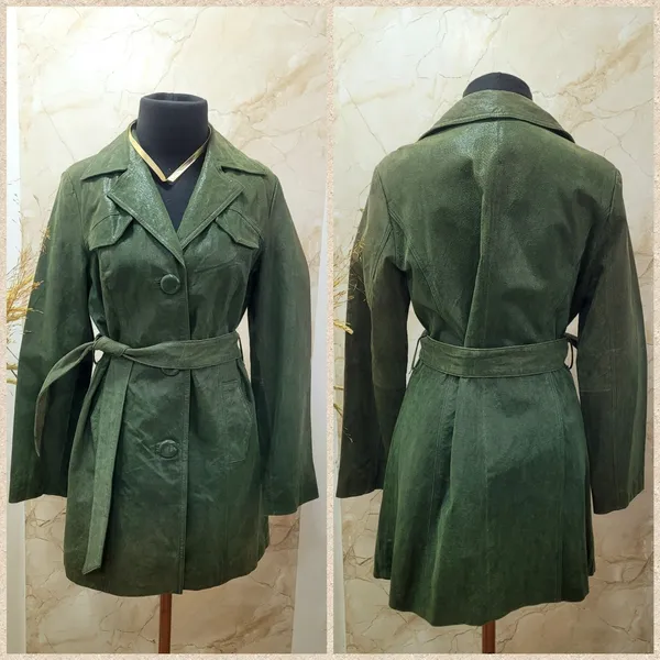 Casaco  Vintage couro Legítimo verde
