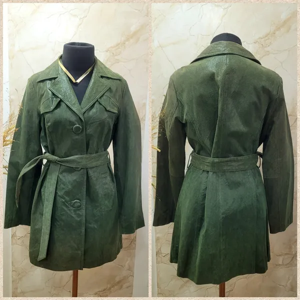 casaco Vintage em couro