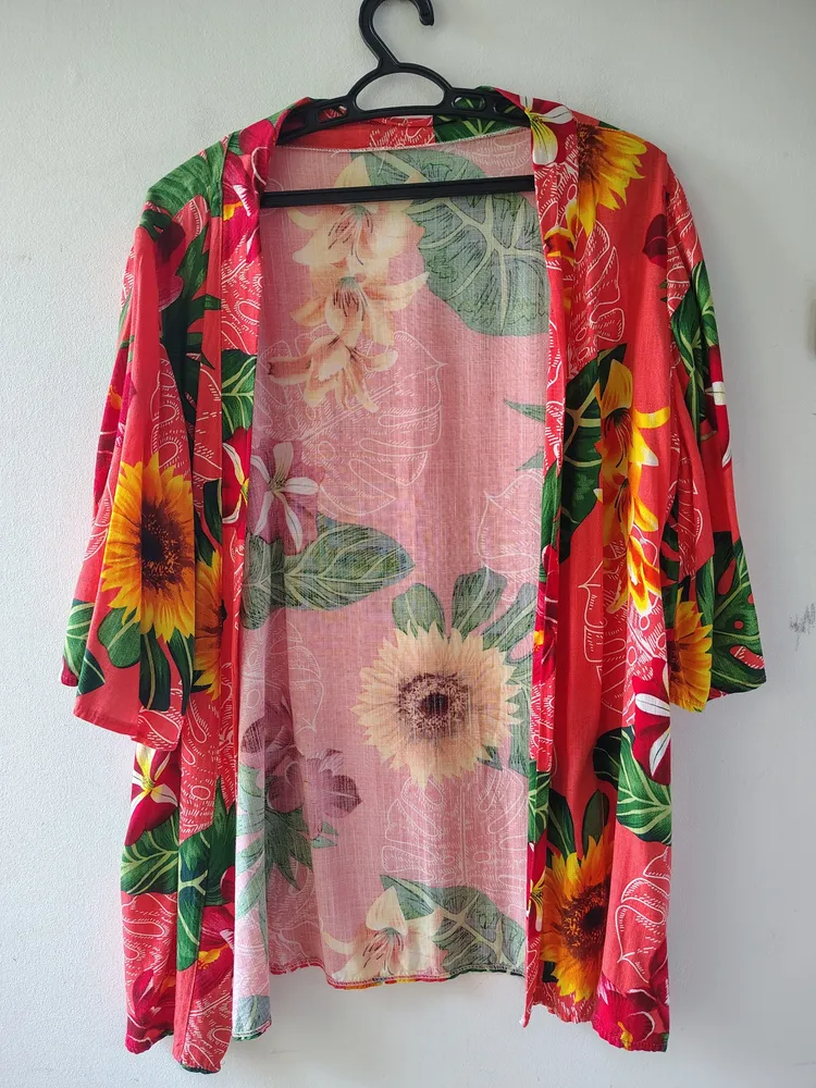 Cardigã Viscolinho Estampado