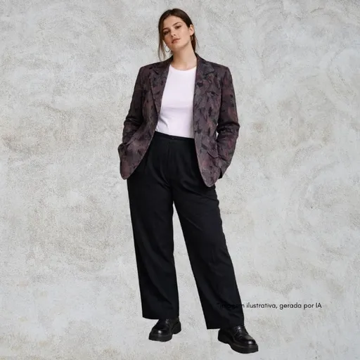 blazer vintage brechó anos 90 estampado cinza roxo