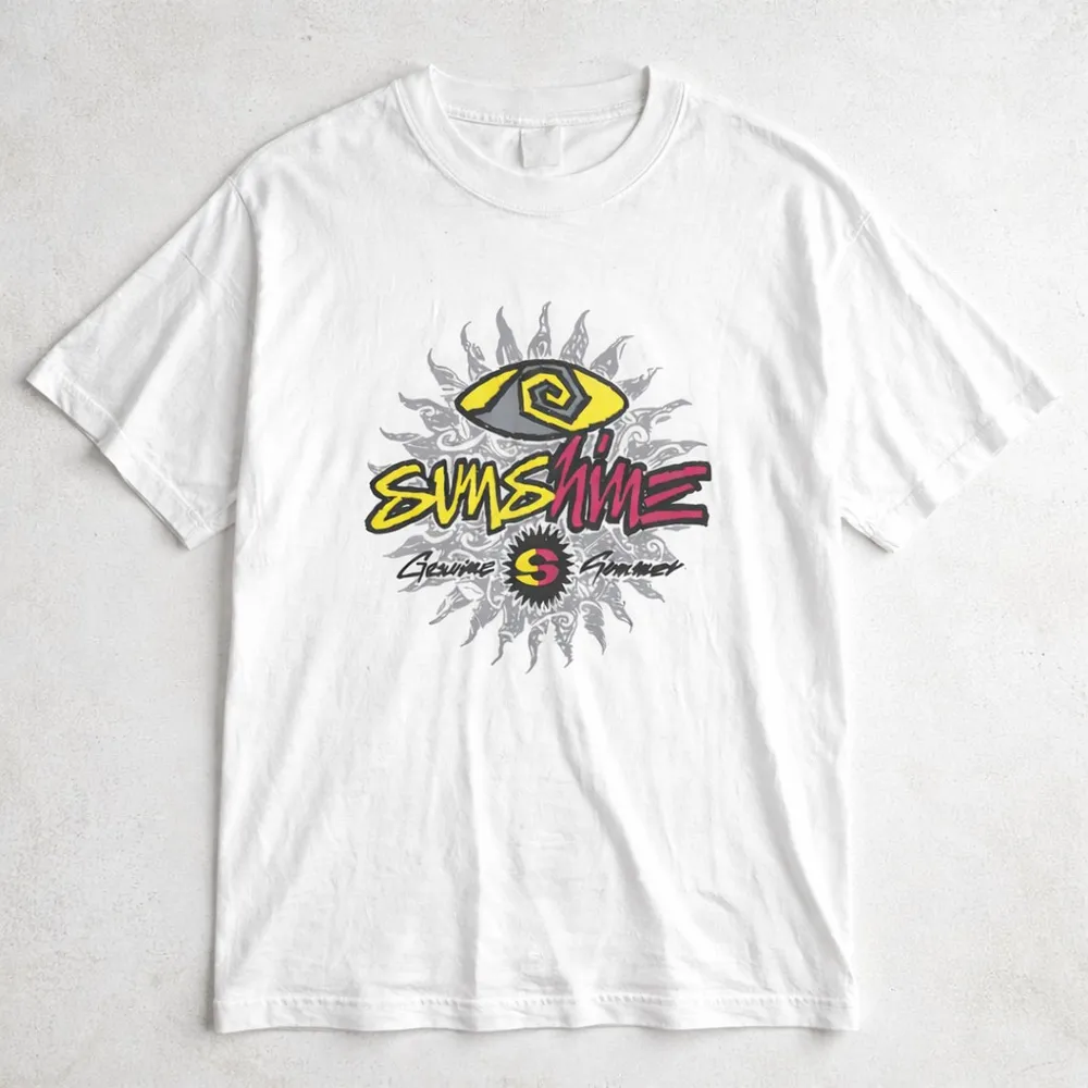 Camiseta vintage 90s sunshine surf skate estampa gráfica unissex