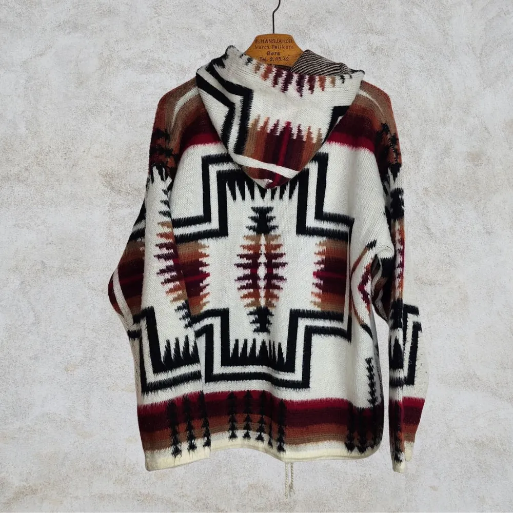 casaco estampado étnico oversized unissex estilo 90s tam g