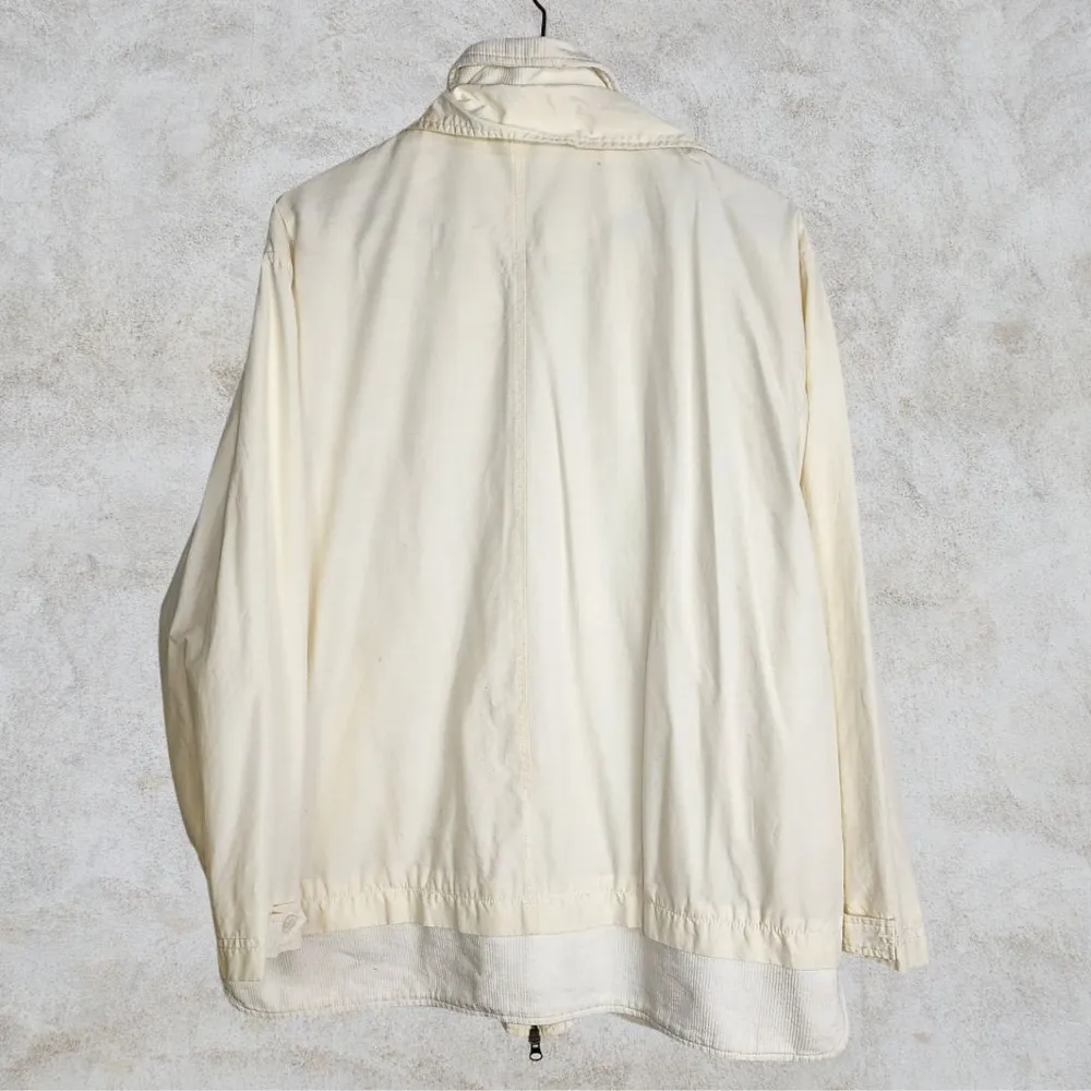 Jaqueta masculina brechó Esprit vintage anos 80 off white algodã