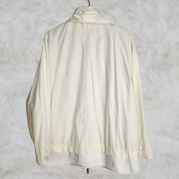 Jaqueta masculina brechó Esprit vintage anos 80 off white algodã