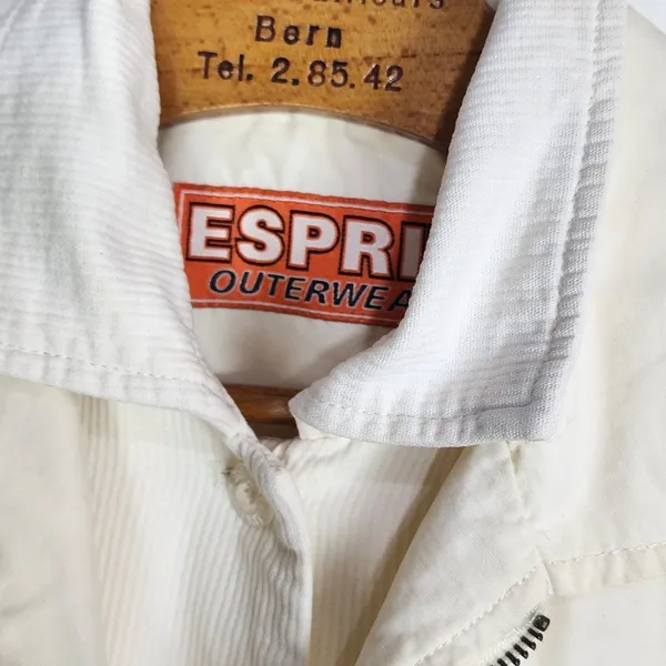 Jaqueta masculina brechó Esprit vintage anos 80 off white algodã