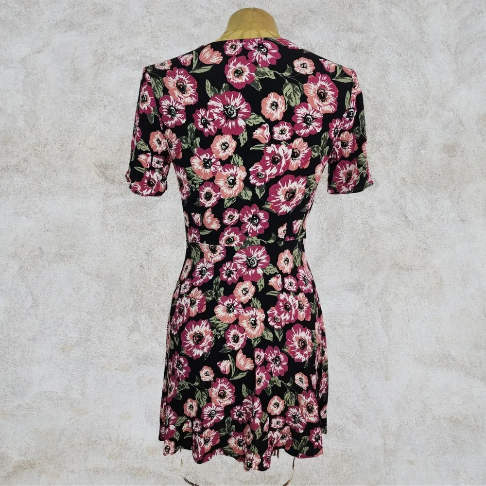 vestido floral curto brechó forever 21 romântico sexy viscose pr