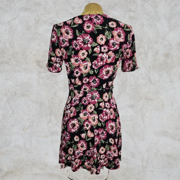 vestido floral curto brechó forever 21 romântico sexy viscose pr