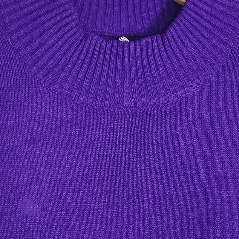blusa tricot violeta brechó vintage 70s mappin unissex