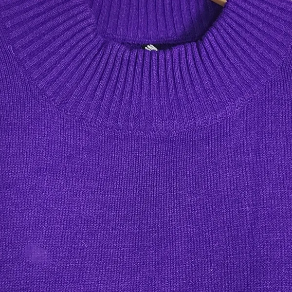 blusa tricot violeta brechó vintage 70s mappin unissex