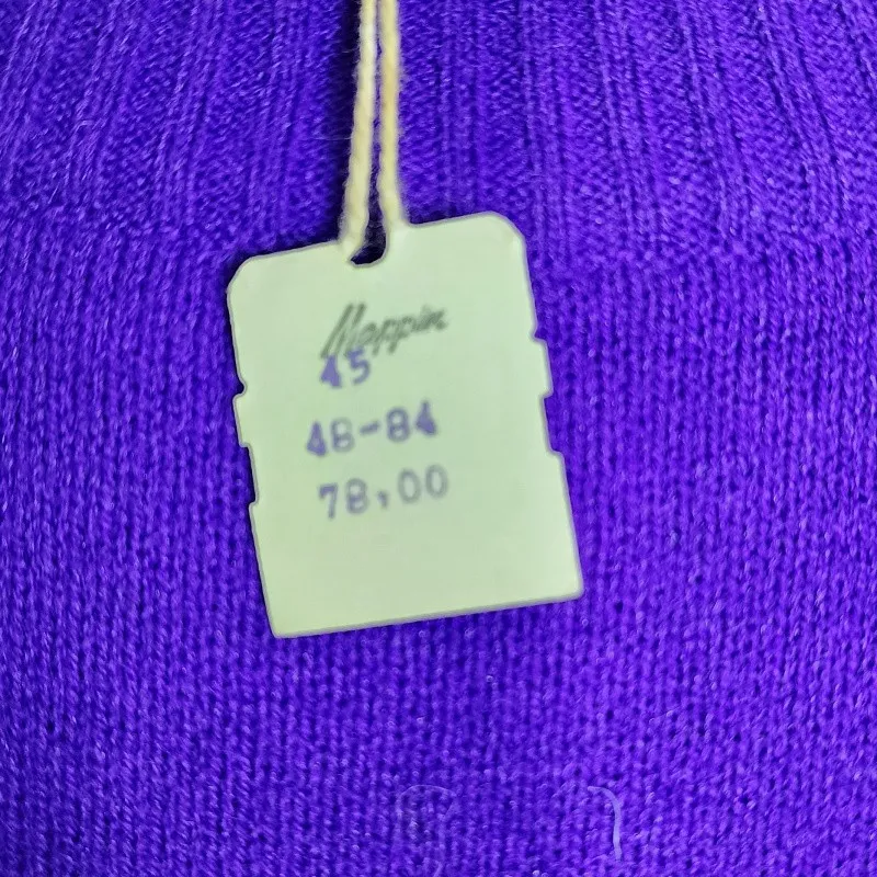 blusa tricot violeta brechó vintage 70s mappin unissex