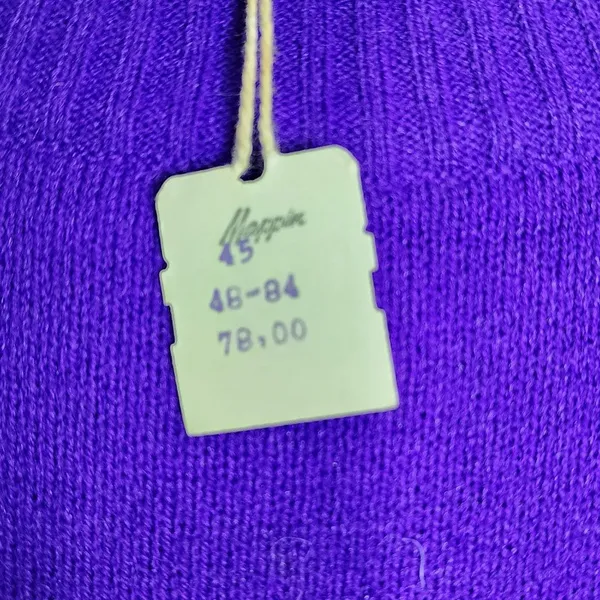 blusa tricot violeta brechó vintage 70s mappin unissex